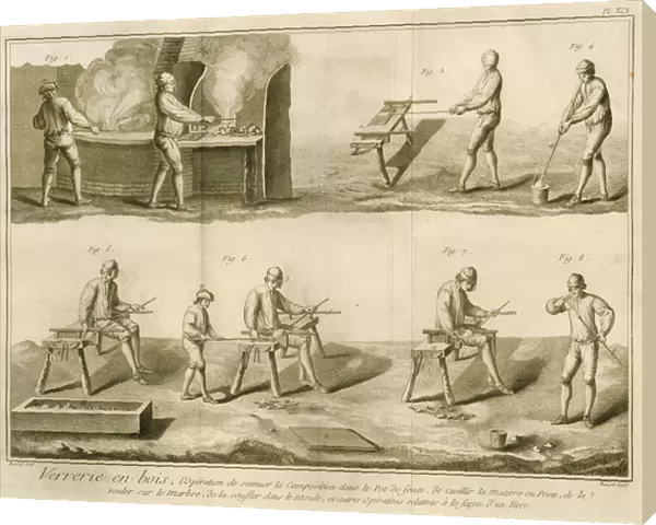 Glassblowing, from the Encyclopedia by Denis Diderot (1713-84)
