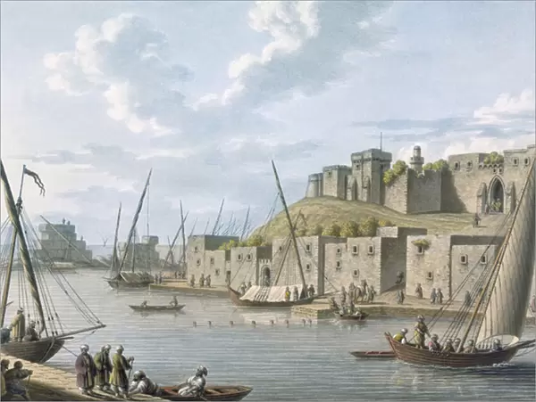 Castle in the Island of Tortosa, 1805 (coloured engraving)