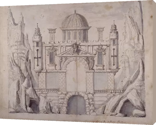 Oberons Palace, c. 1611 (pen & ink on paper)