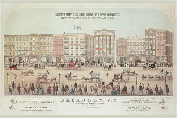 Poster of a view of Broadway, from Anthony to Franklin Street