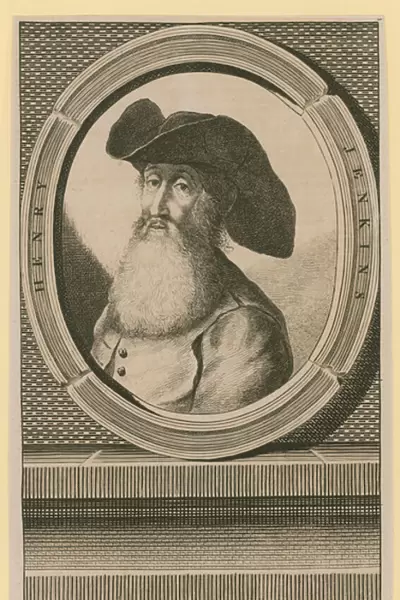 Henry Jenkins, said to have been 169 years old when he died in December 1670 (engraving)
