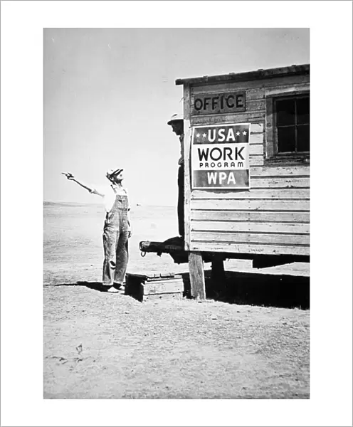 Field office of the WPA Government Agency, c. 1930 (b  /  w photo)