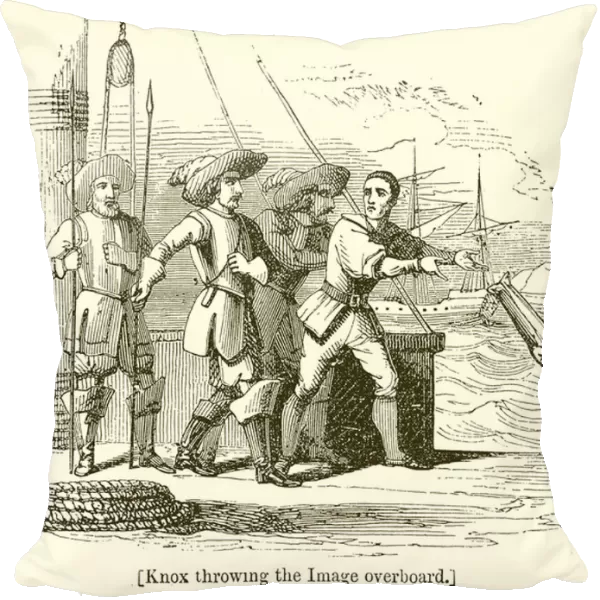 Knox throwing the Image Overboard (engraving)