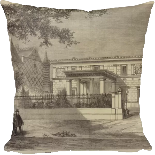 Prince Napoleons Pompeian House in the Champs Elysees, Paris (engraving)