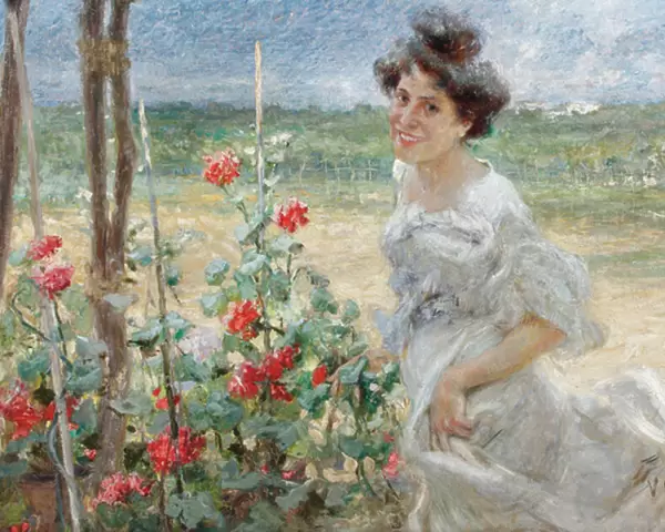 In the flower garden, 1899 (oil on canvas)