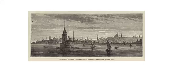 The Maidens Tower, Constantinople, looking towards the Golden Horn (engraving)