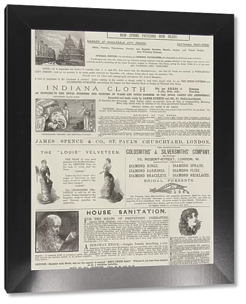 Page of Advertisements (engraving)