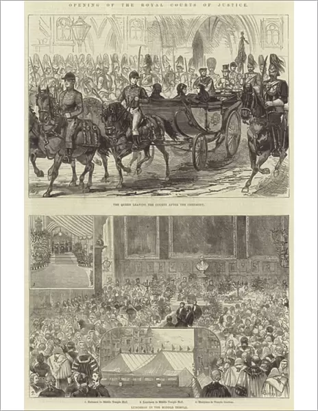 Opening of the Royal Courts of Justice (engraving)