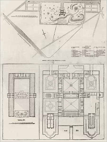General Plan of the Wellington College (engraving)