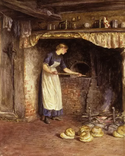 Baking Bread, c. 1882 (w  /  c on paper)
