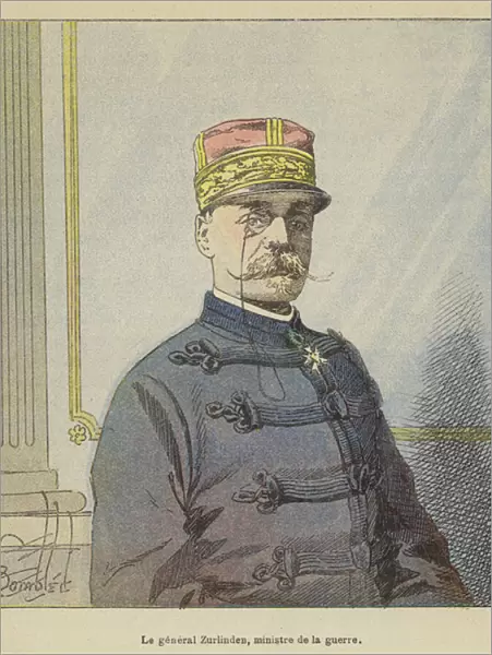 Le general Zurlinden, ministre de la guerre (colour litho)