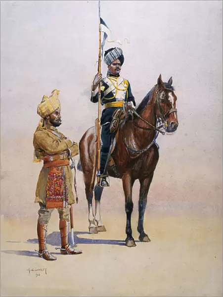 Soldiers of the Mysore Transport Corps, illustration from Armies of India