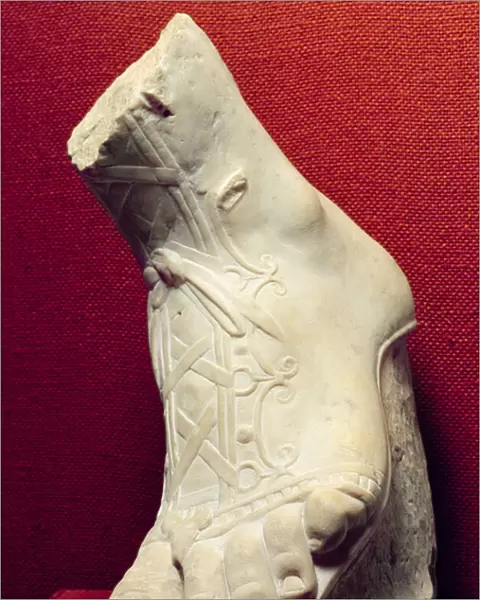 Foot from a statue (marble)