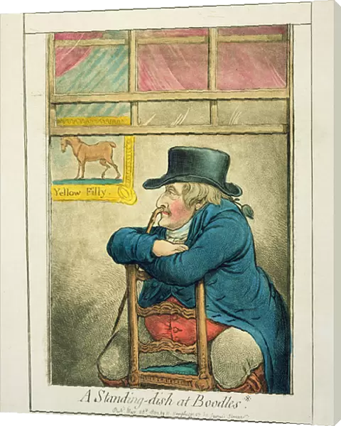 A Standing-dish at Boodles, published by Hannah Humphrey, 1800 (coloured engraving)