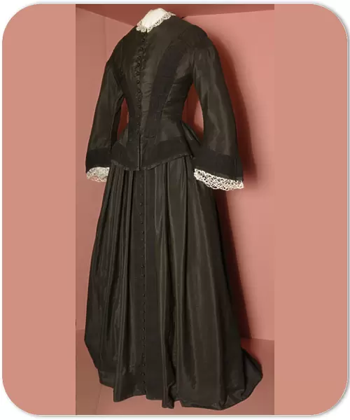 Florence Nightingales black bodice and matching skirt, c. 1870 (black silk)