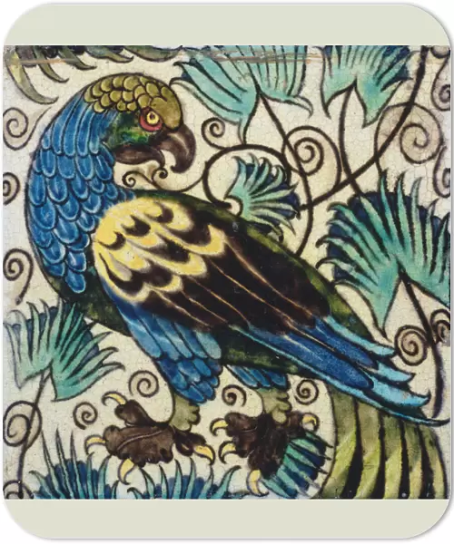 Tile with bird design (ceramic)