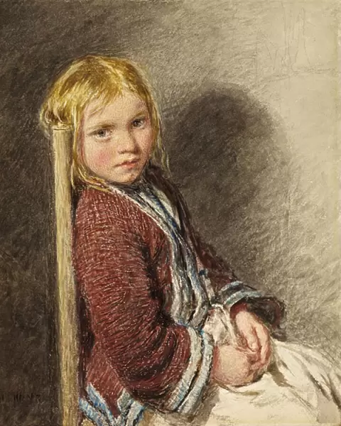 The Shy Sitter, c. 1840 (w  /  c on paper)
