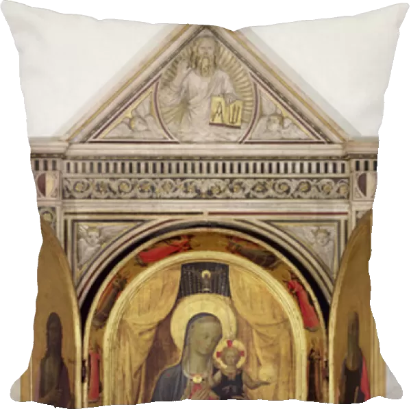 The Linaiuoli Triptych (with open shutters): The Virgin and Child enthroned with St