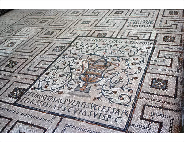 Detail of floor of the original basilica (mosaic)