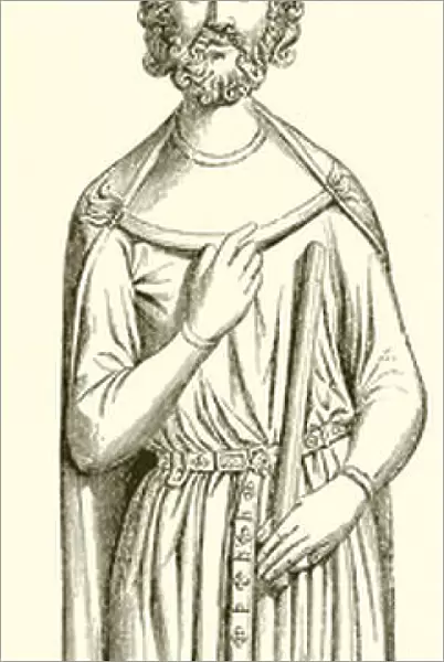 Costume of King Childebert (engraving)