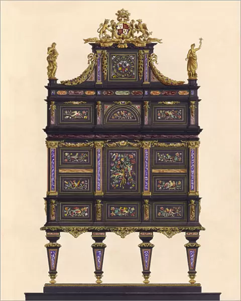 The cabinet at Badminton, Gloucestershire, the seat of his grace the Duke of Beaufort (colour litho)