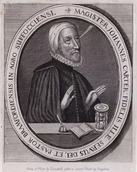John Carter, English Puritan and rector (engraving)