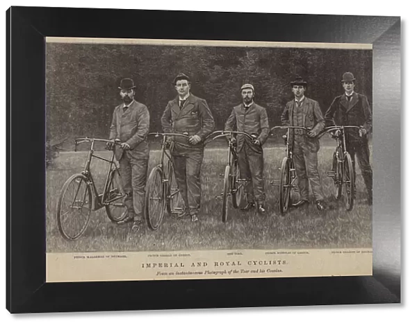 Imperial and royal cyclists (b  /  w photo)