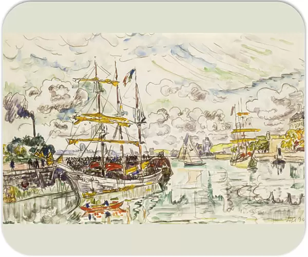 Le Port de Saint-Malo, 1930 (gouache, watercolour and black chalk on paper)