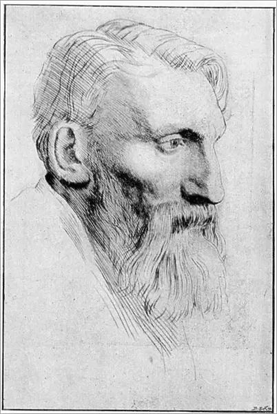 Portrait of the French sculptor Auguste Rodin (1840 - 1917