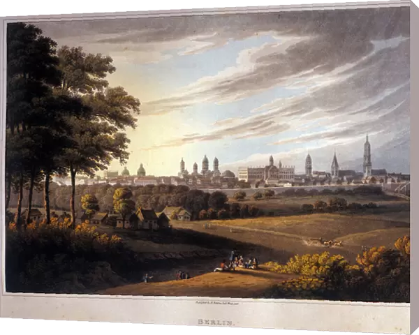 Overview of the city of Berlin in Germany. 1814
