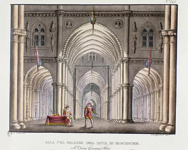 View of the hall of the palace of the Duke of Gloucester
