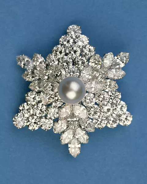 Circular and marquise diamond snowflake brooch by Bulgari