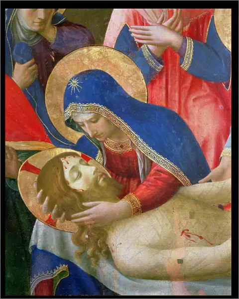 Lamentation over the Dead Christ, 1436-41 (tempera on panel) (detail)