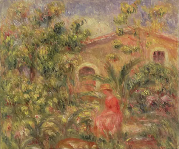 Landscape with Woman and Dog, 1917 (oil on canvas)