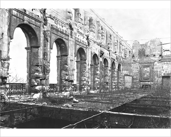 Ruins of the Cour des Comptes during the Commune of Paris, 1871 (b  /  w photo)