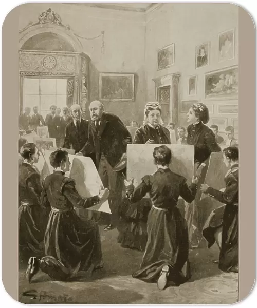 Bluecoat Boys Showing Their Drawings to Queen Victoria at Buckingham Palace, April 3rd