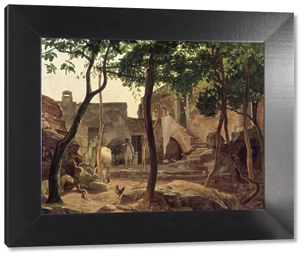 Farmyard near Sorrento, 1827 (oil on canvas)