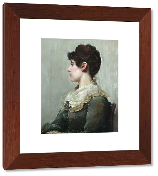 Profile Portrait of a Woman (oil on canvas)