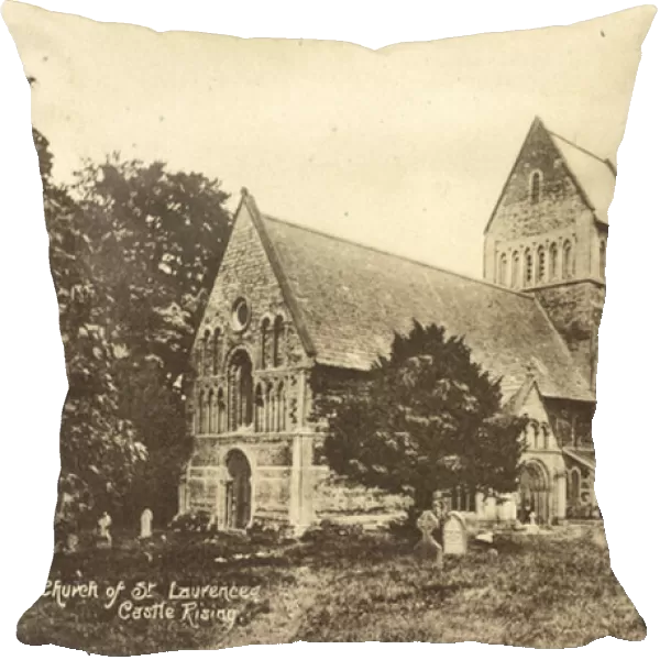 St Lawrences Church, Castle Rising (b  /  w photo)