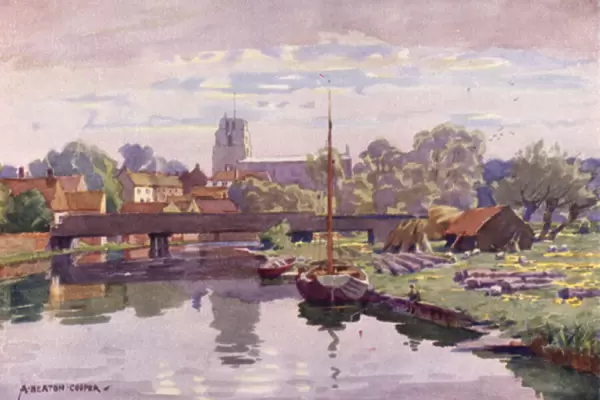 Beccles, on the Waveney, Suffolk (colour litho)