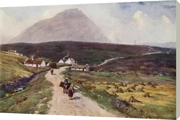 The Road to Dugort, Achill Island (colour litho)