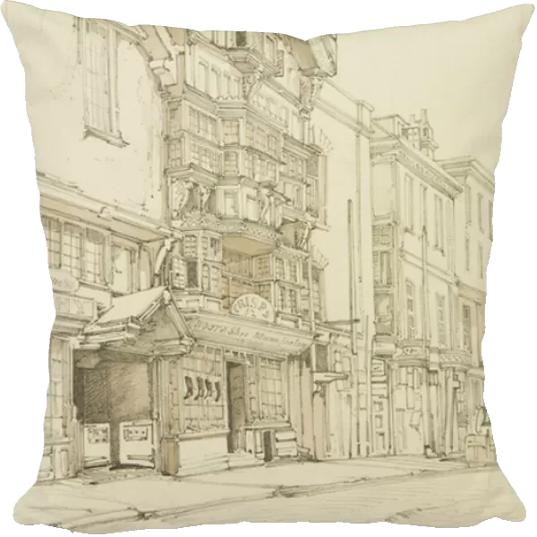 Old House, 52 Wine Street, 1821 (pencil & wash on paper)