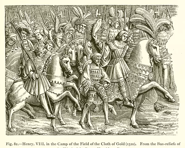 Henry VIII in the Camp of the Field of the Cloth of Gold (1520) (engraving)
