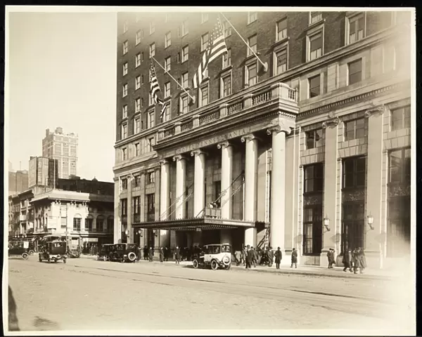 Main entrance of the Hotel Pennsylvania, 7th Avenue and 32nd Street, New York