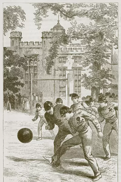 The Rugby Boys at Football, illustration from The Boys Own Volume, c. 1860 (litho)