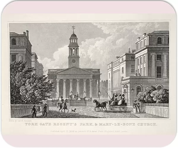York Gate, Regents Park and Mary-le-Bow Church, from London and it