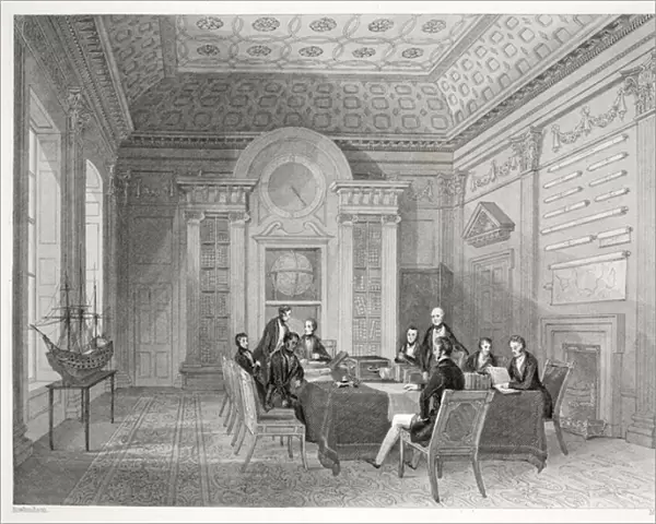 The Admiralty Board Room, from London Interiors with their Costumes