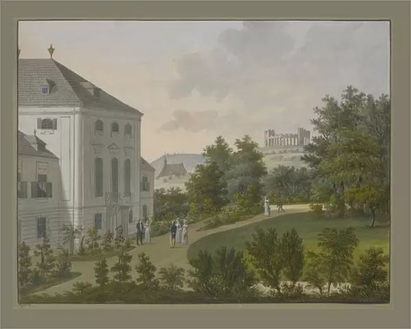 Schloss Hunyadi, Maria Enzersdorf, c. 1815 (w  /  c & gouache on paper)