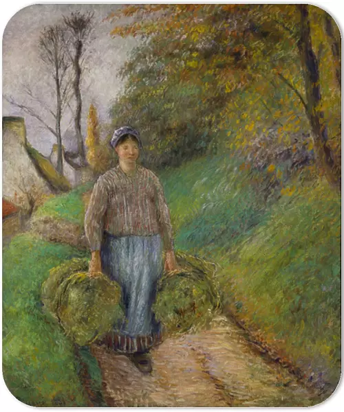 Peasant Woman Carrying Two Bundles of Hay, 1883 (oil on canvas)