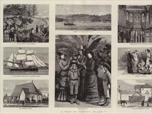 A Visit to Norfolk Island, II (engraving)
